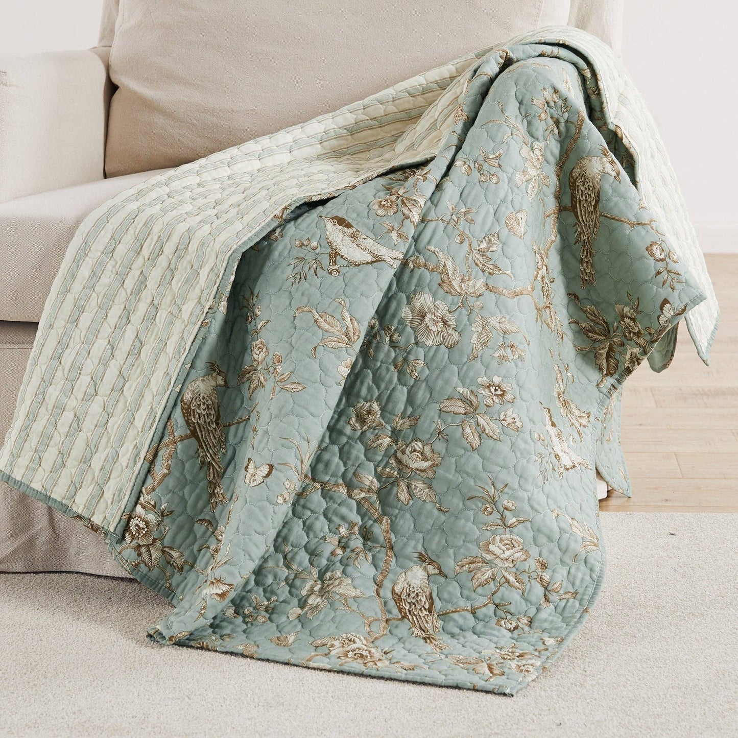 Lyon Teal Throw Blanket