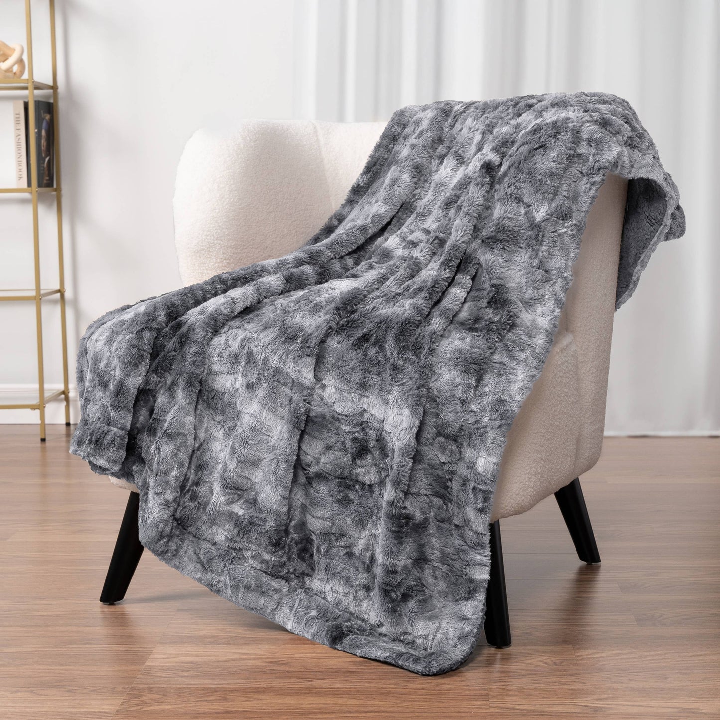 Minky Sherpa Throw Blanket