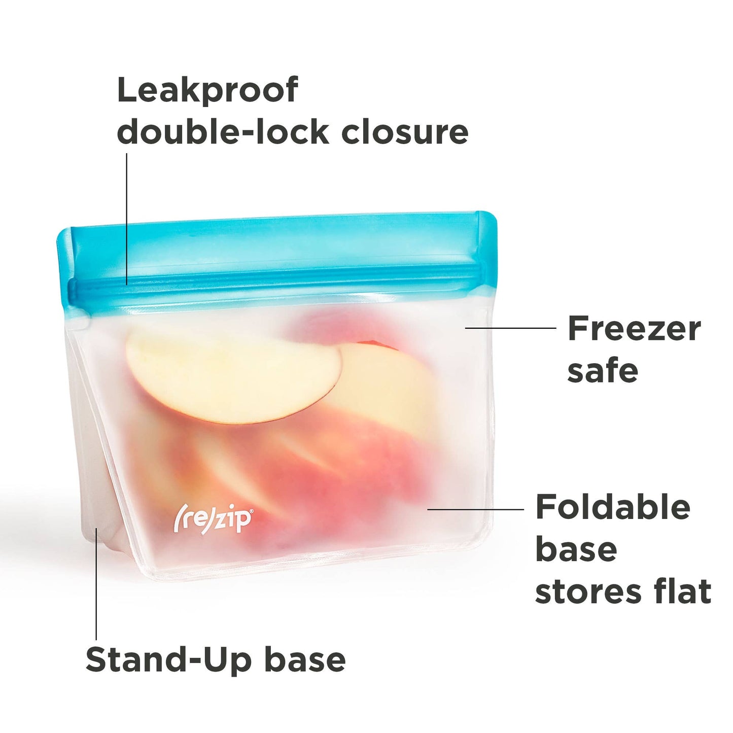 Reusable Stand Up Storage Bags - Asst Clrs - Mini - 3 Pc Set