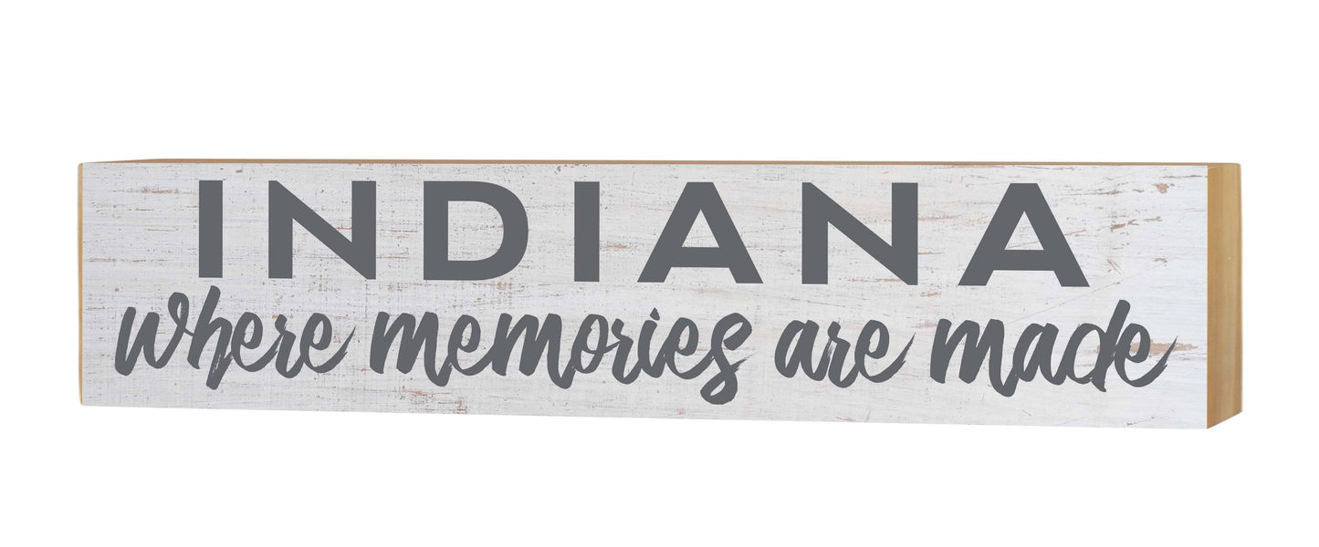 3x13 Where Memories are Made Block Sign Indiana