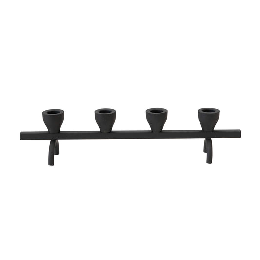 4 Taper Candle Black Metal