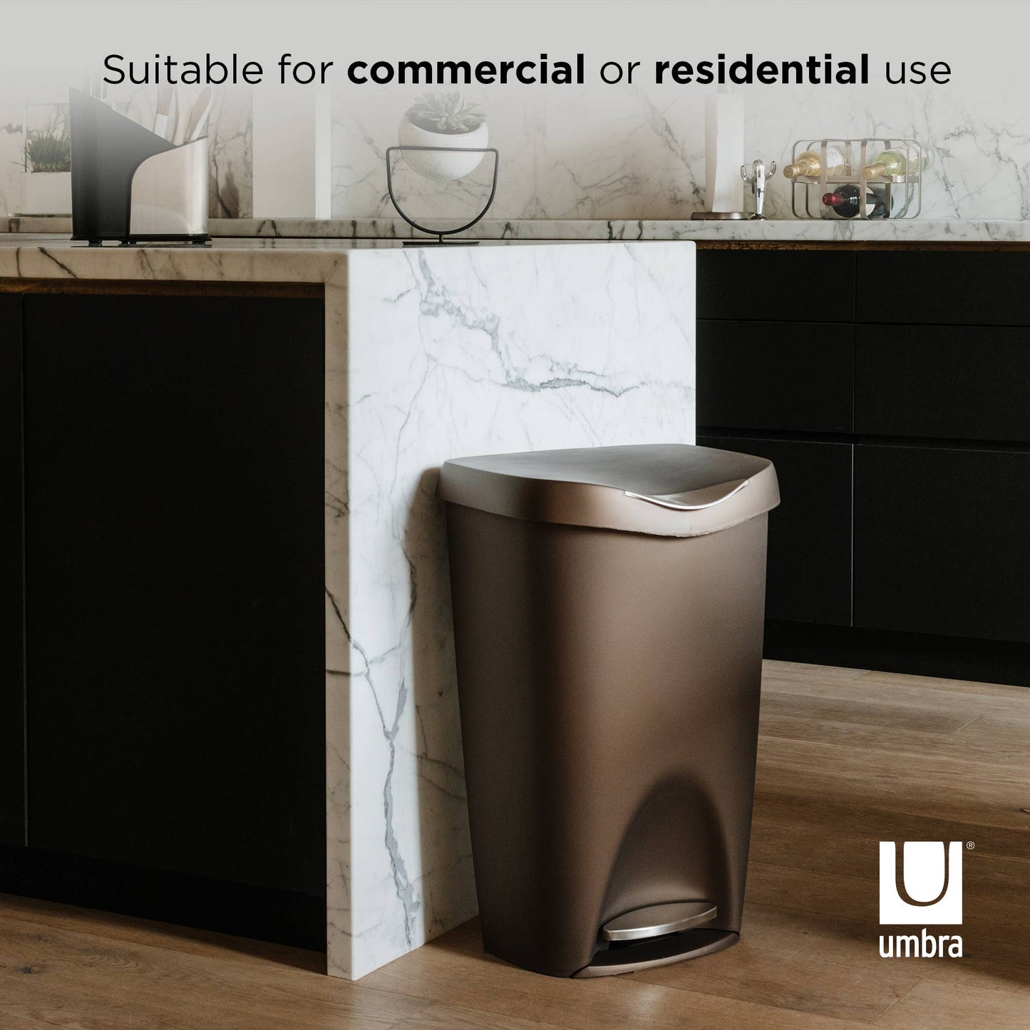Brim Step On Trash Can: Nickel