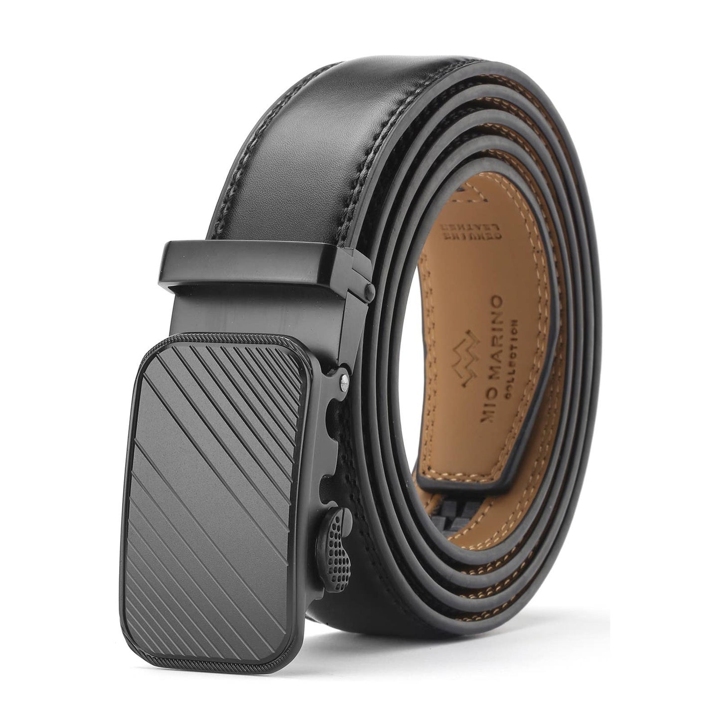 Modern Striped Ratchet Belt