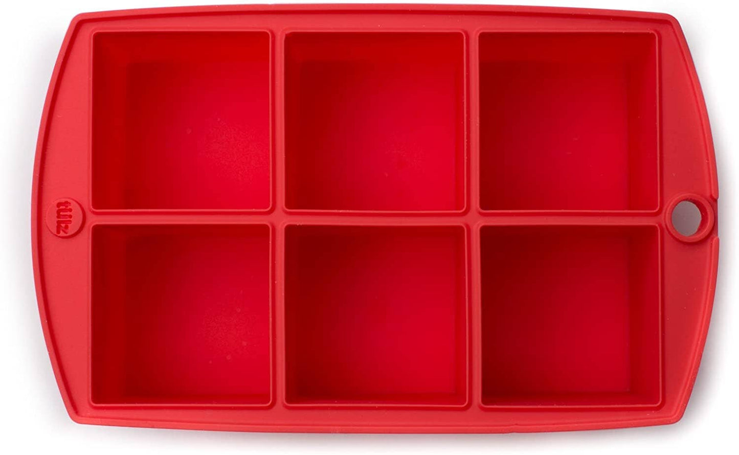 TULZ Mega Ice Block Tray, Ruby, 7.25" x 4.5" x 2"