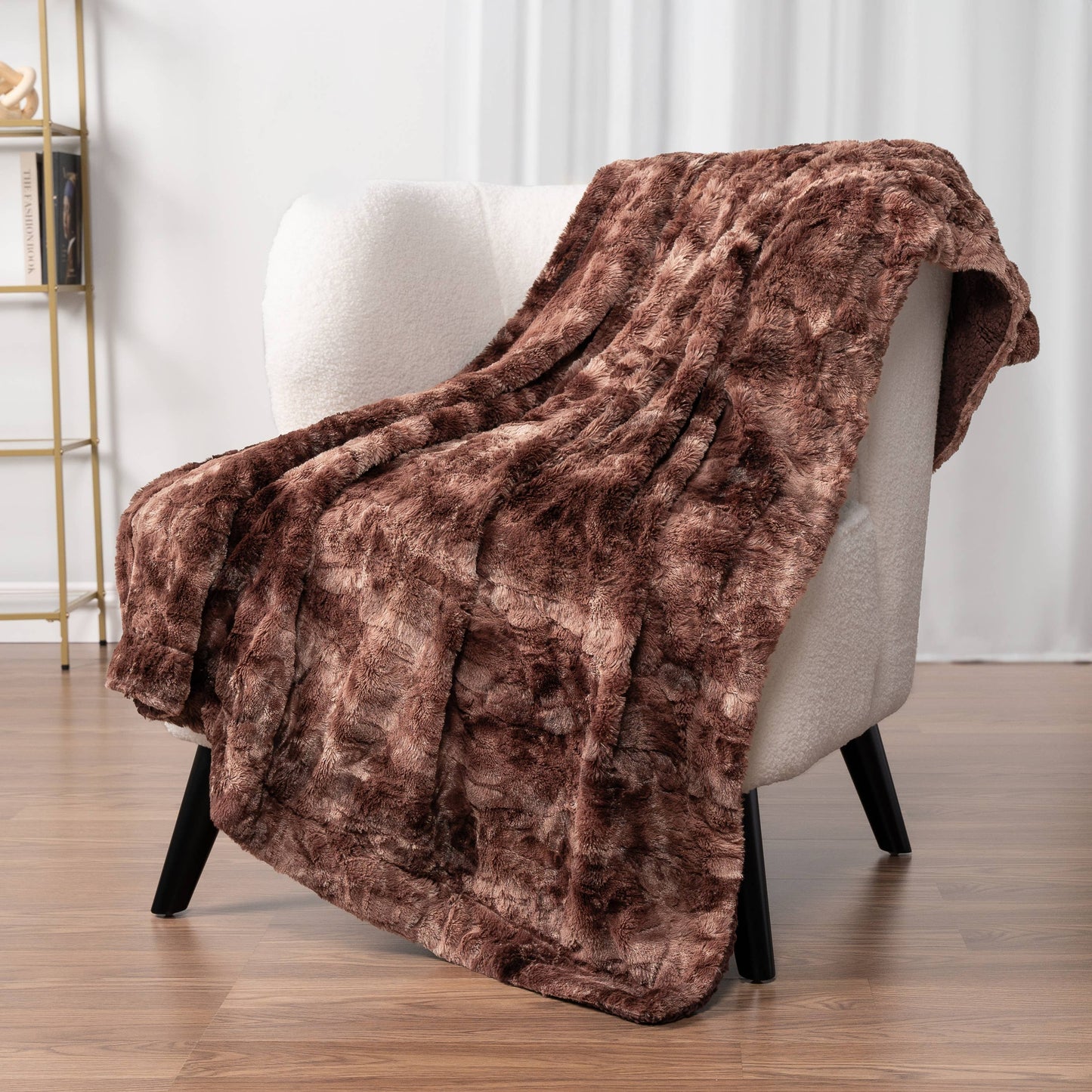 Minky Sherpa Throw Blanket
