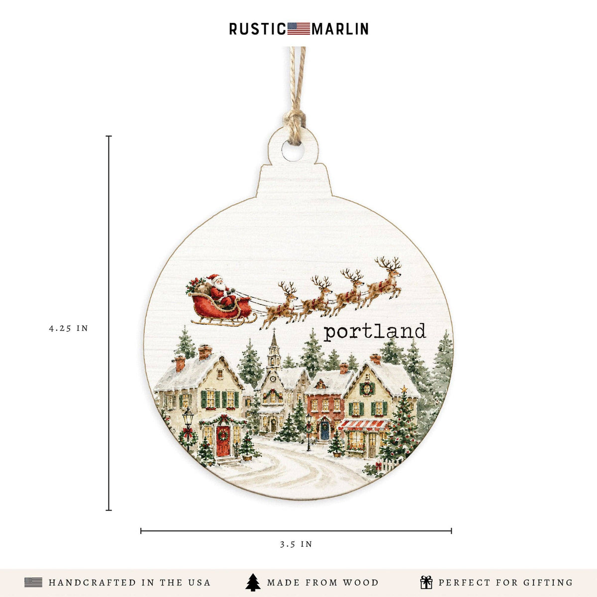 Holiday Village Personalized Ornament