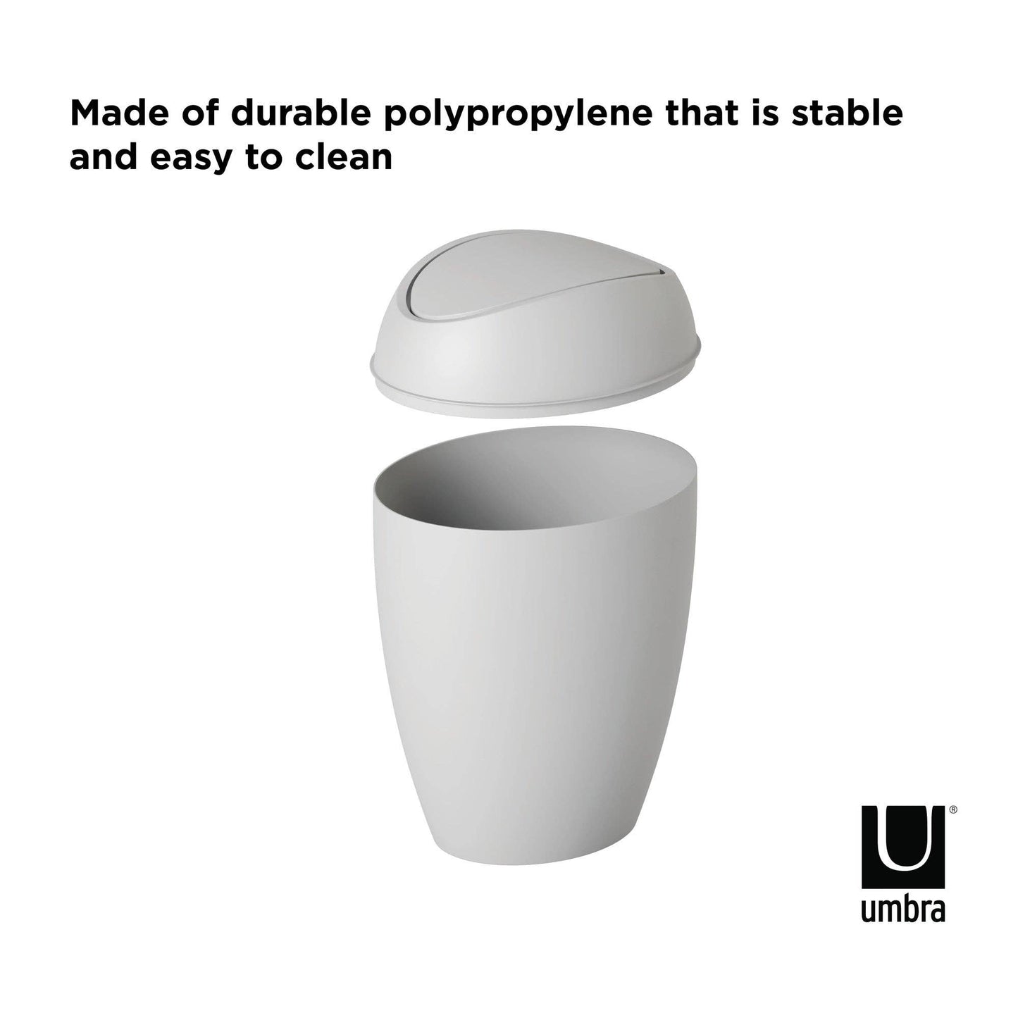Twirla Trash Can, 2.4 G: Light Grey