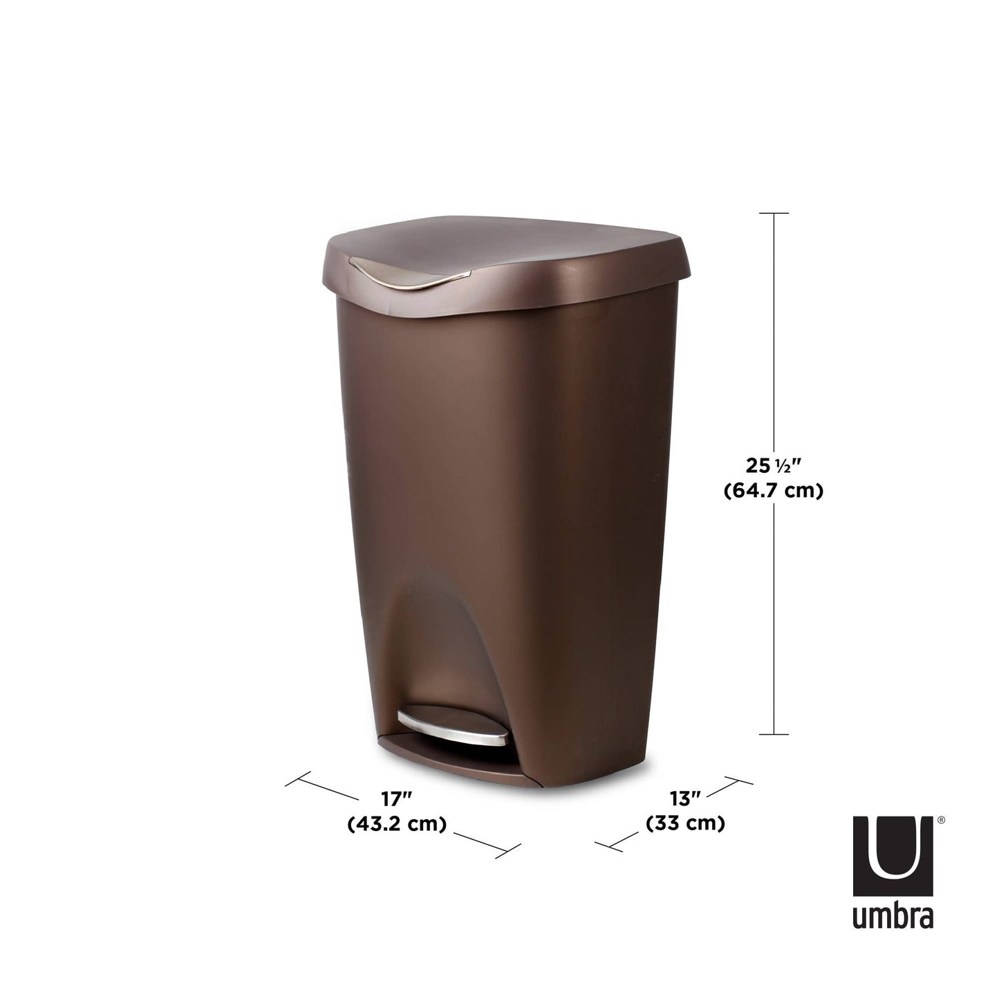 Brim Step On Trash Can: Nickel