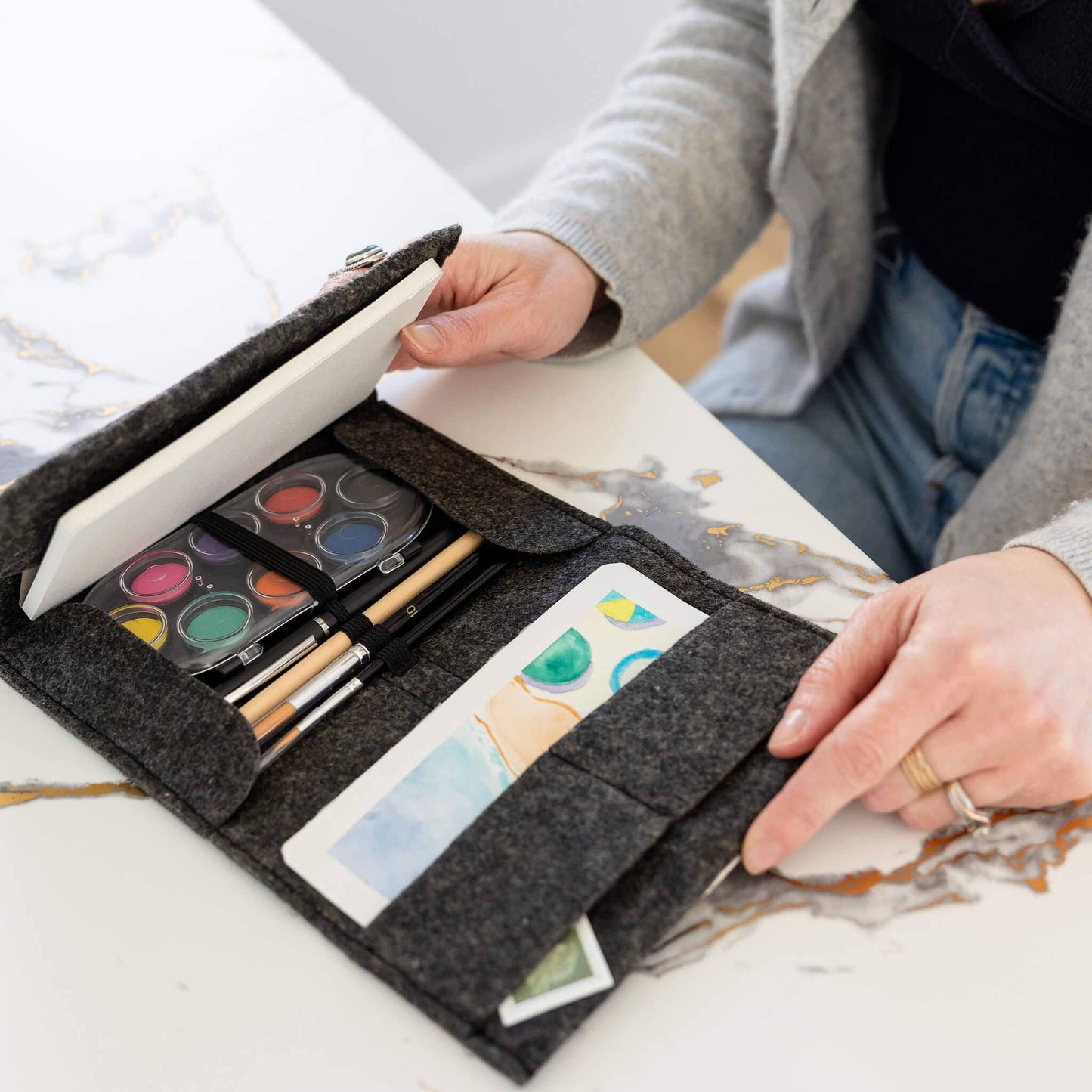 JOTBLOCK travel postcard watercolor paint set