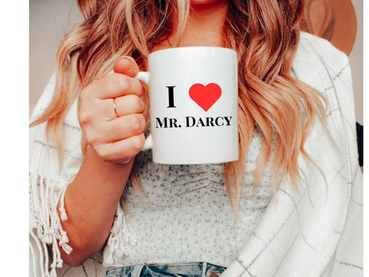 I Love Mr Darcy - Book Pride And Prejudice Coffee Mug: 11oz White