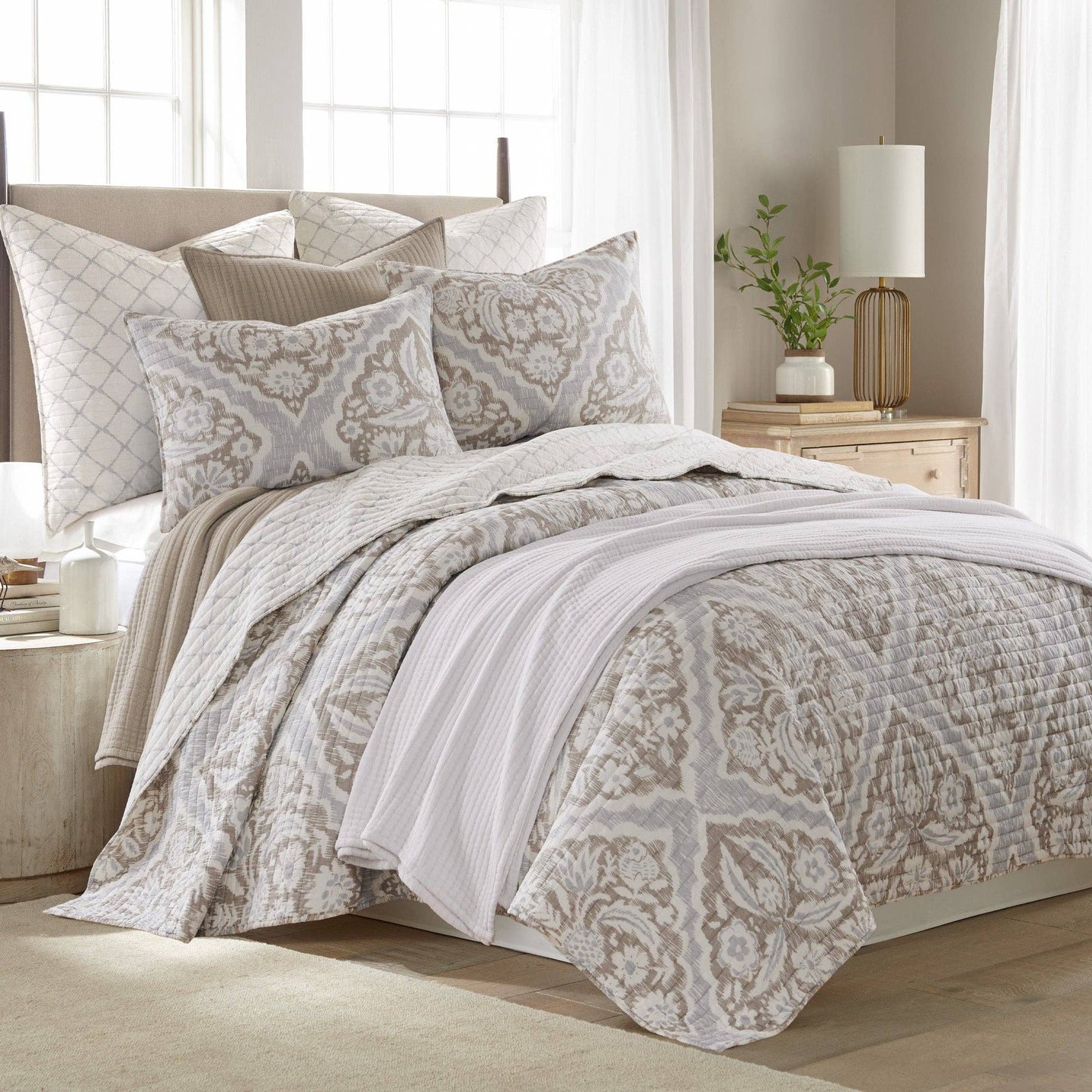 Becker Euro Sham Set of 2: Grey