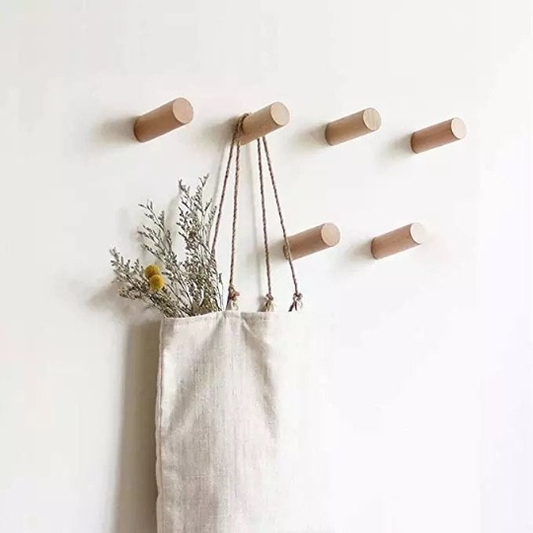 Modern wall hooks,  Pine / 3 inch