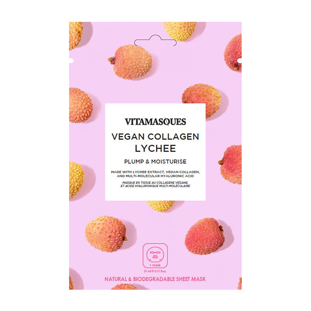 Vegan Collagen Lychee Face Sheet Mask