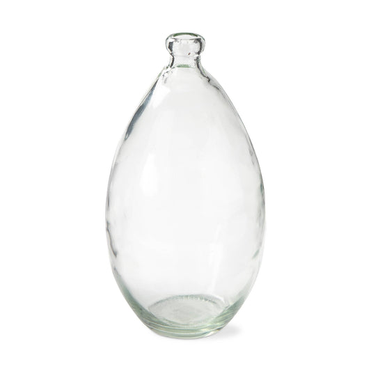 Pismo Recycled Glass Vase Wide Clear Summer
