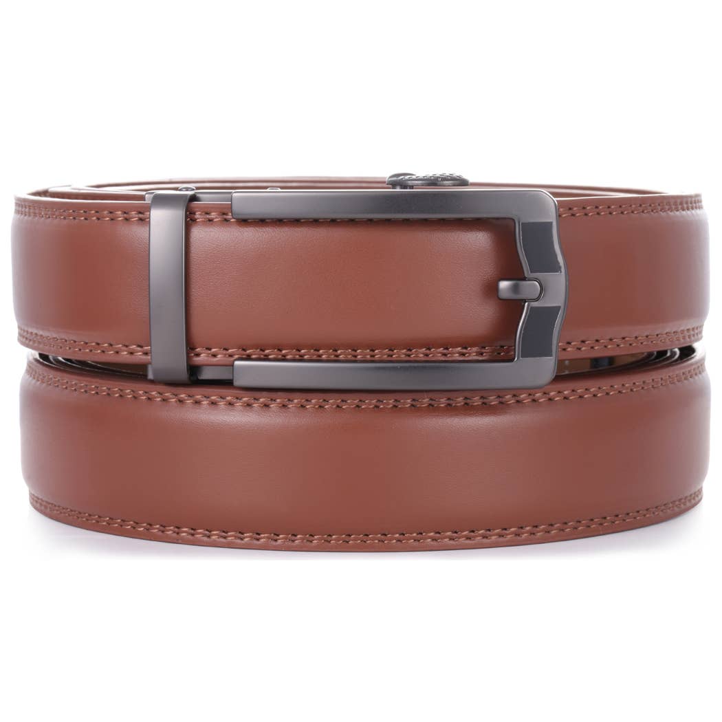 Horseshoe Leather Ratchet Belt