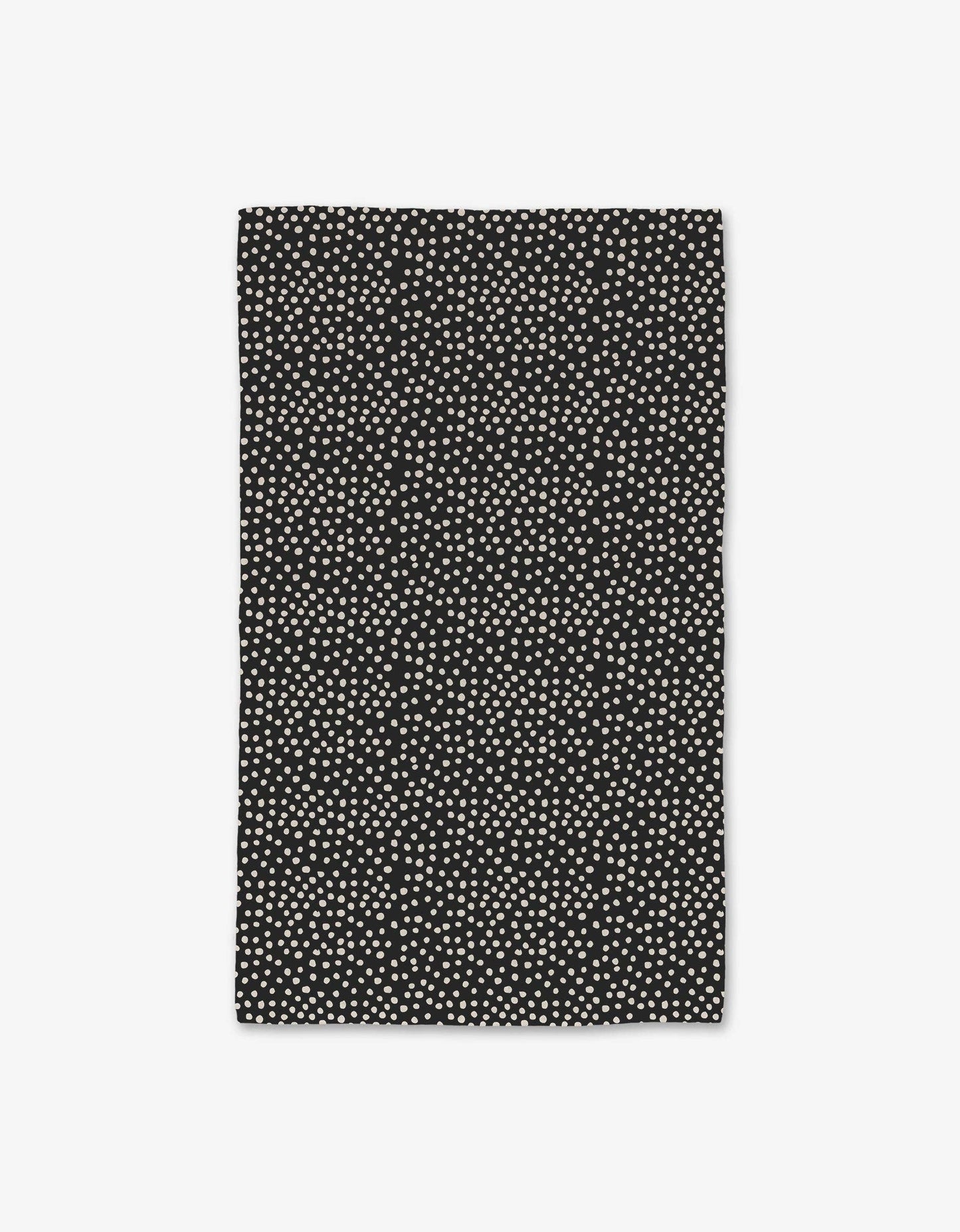 Dotty Black Tea Towel