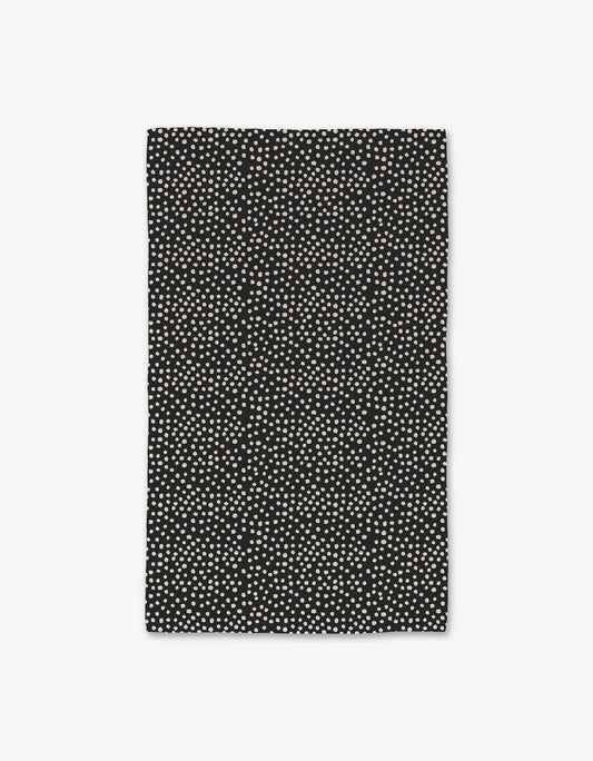Dotty Black Tea Towel