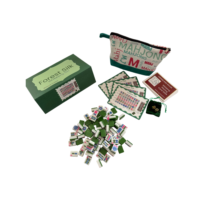 Mahjong Studios – American Mahjong Tile Set Green Tiles - Forest Silk