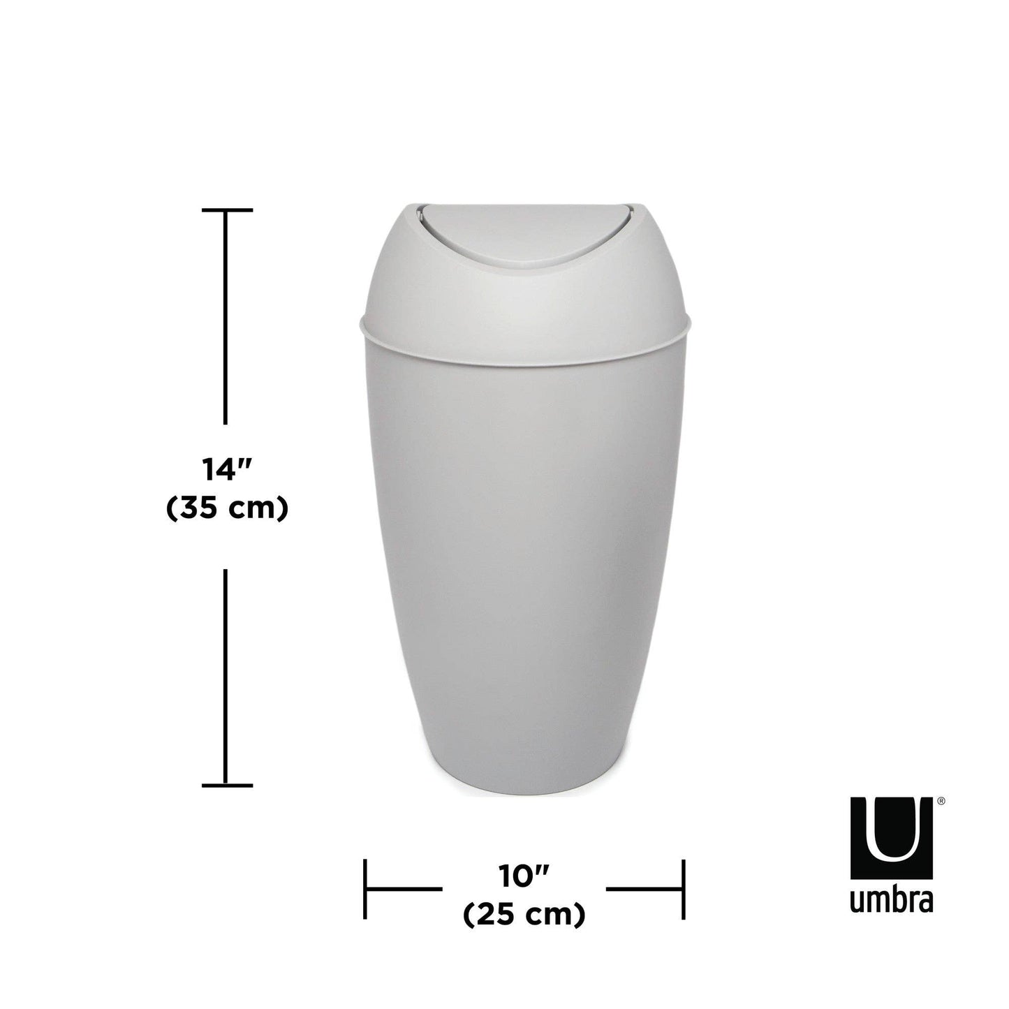 Twirla Trash Can, 2.4 G: Light Grey