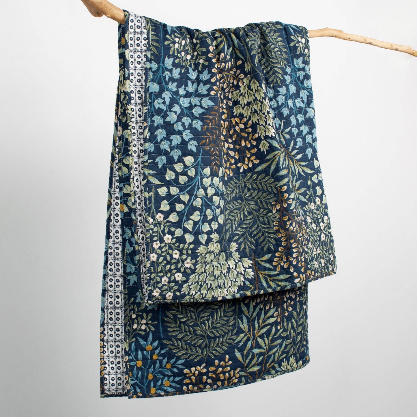 English Forest Quilted Throw: Natural