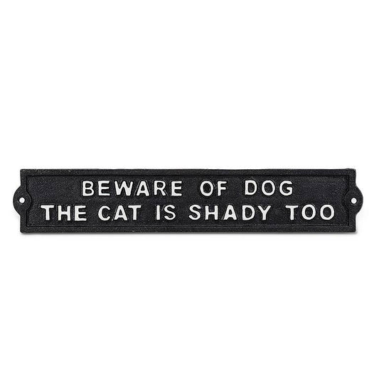 Beware of Dog Sign-Black-13"L-1581