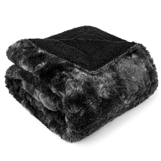 Minky Sherpa Throw Blanket