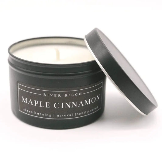 8oz Maple Cinnamon - Black Tin Soy Candle