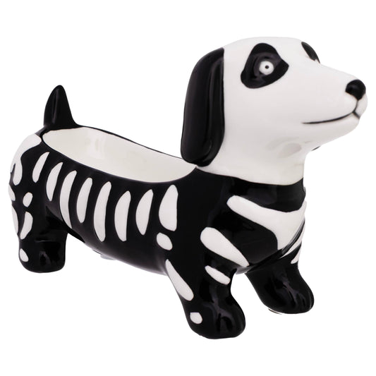 8.25" Skeleton Dog Dish Fall Autumn Halloween