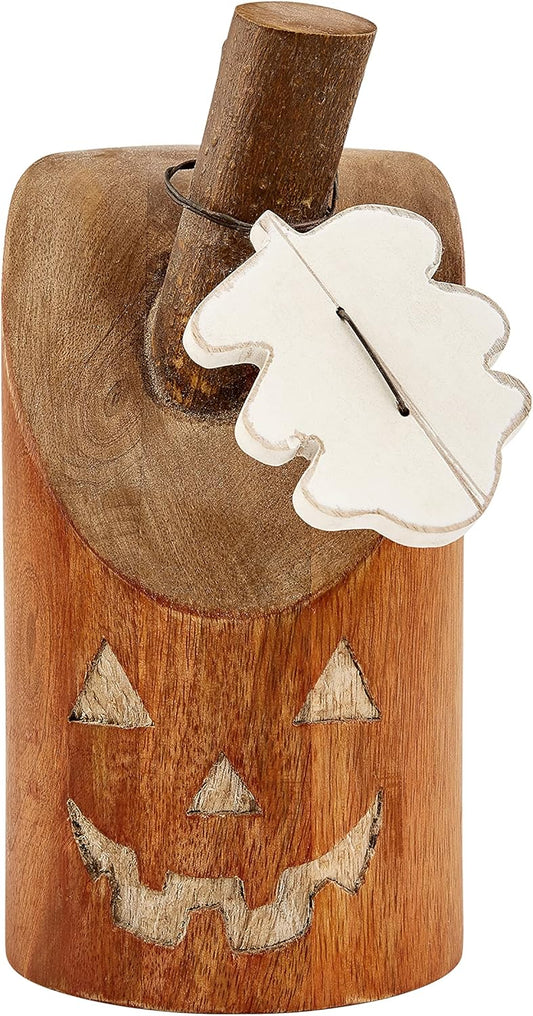 Wood Pumpkin Block Sitter