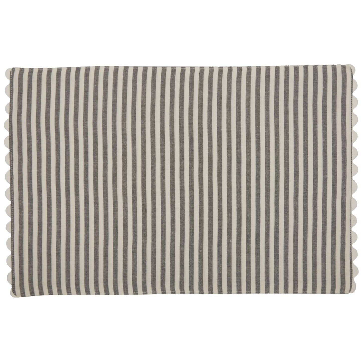 Farmhouse Ticking Gray Placemat 18Lx12W