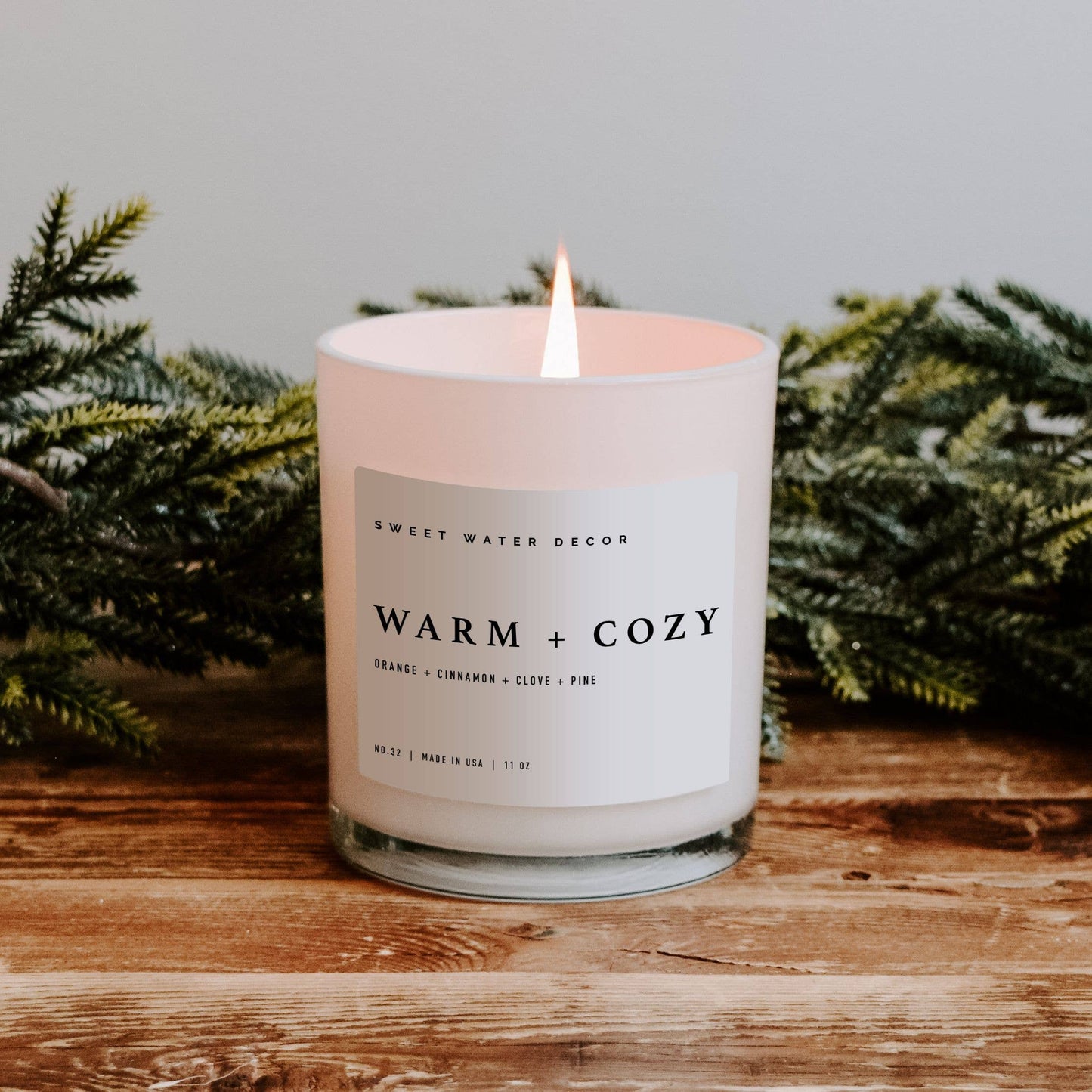 Warm and Cozy 11 oz Soy Candle- Christmas Home Decor & Gifts