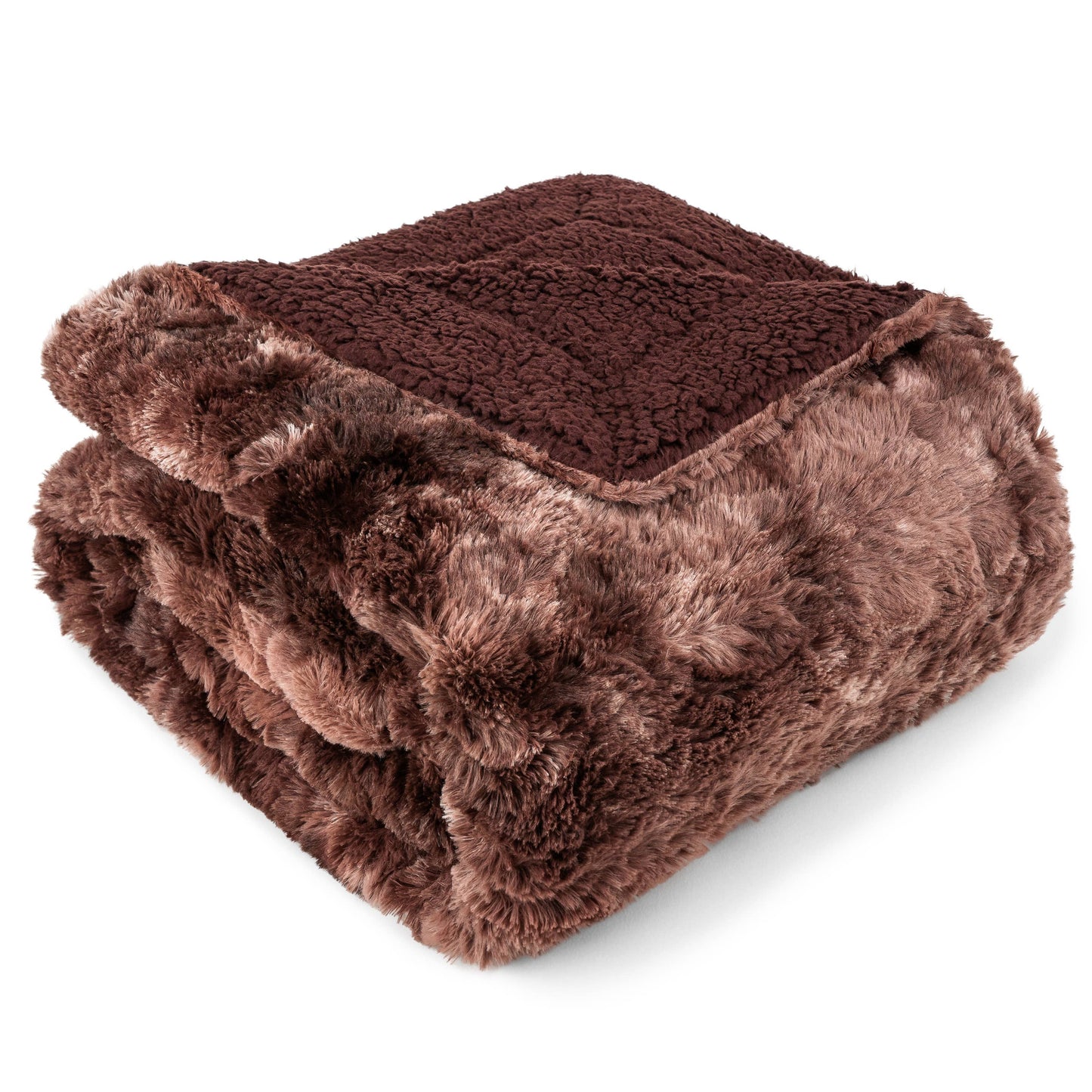 Minky Sherpa Throw Blanket