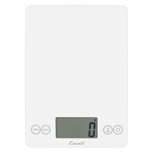 Escali Arti Glass Digital Scale: Forst White