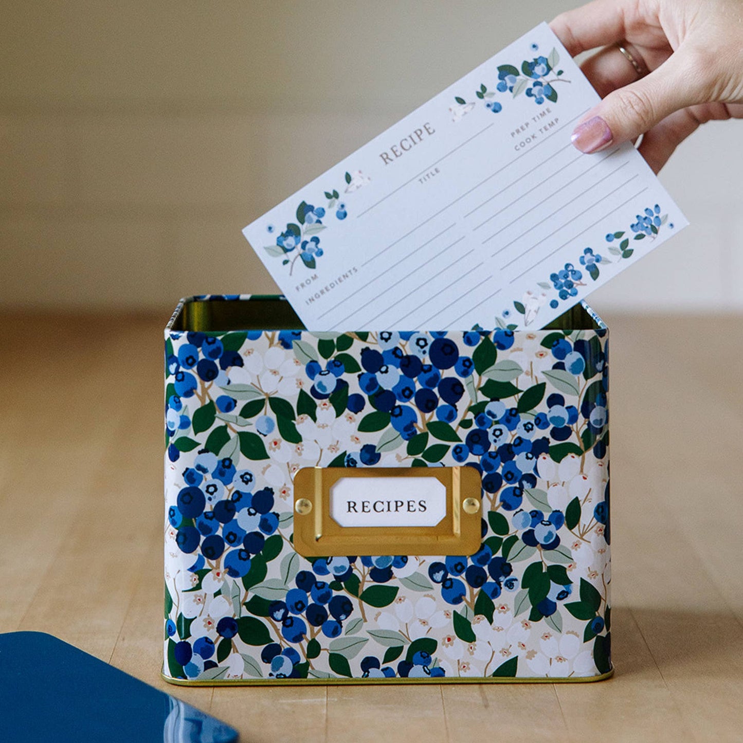 Blueberry Field Recipe Cards - Set of 50