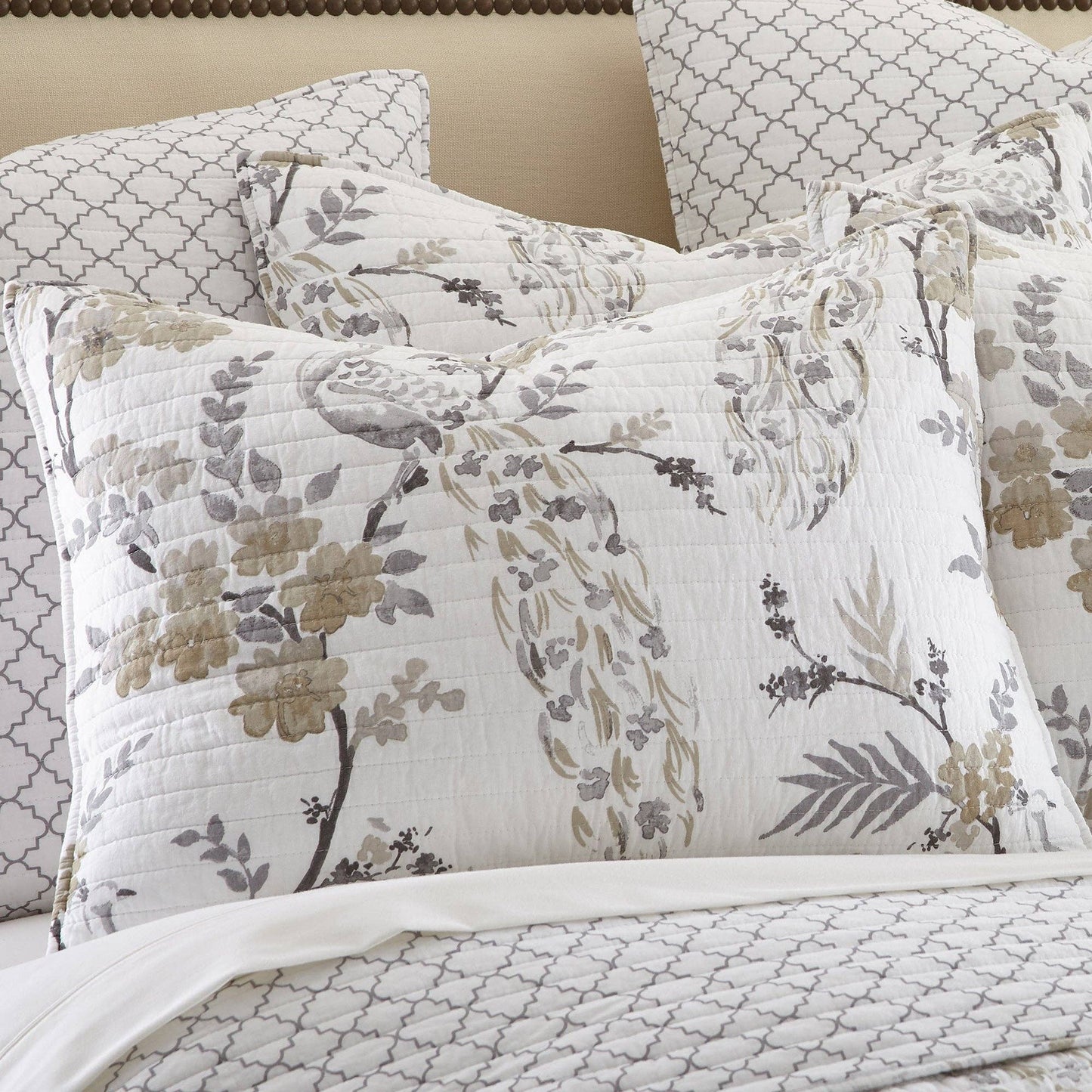 Pisa Quilt Set: Grey / King/Cal King