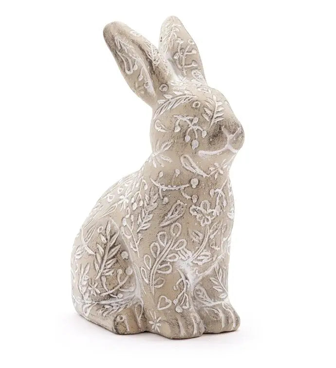 Botanical Etched Bunny Figurine Item #17104