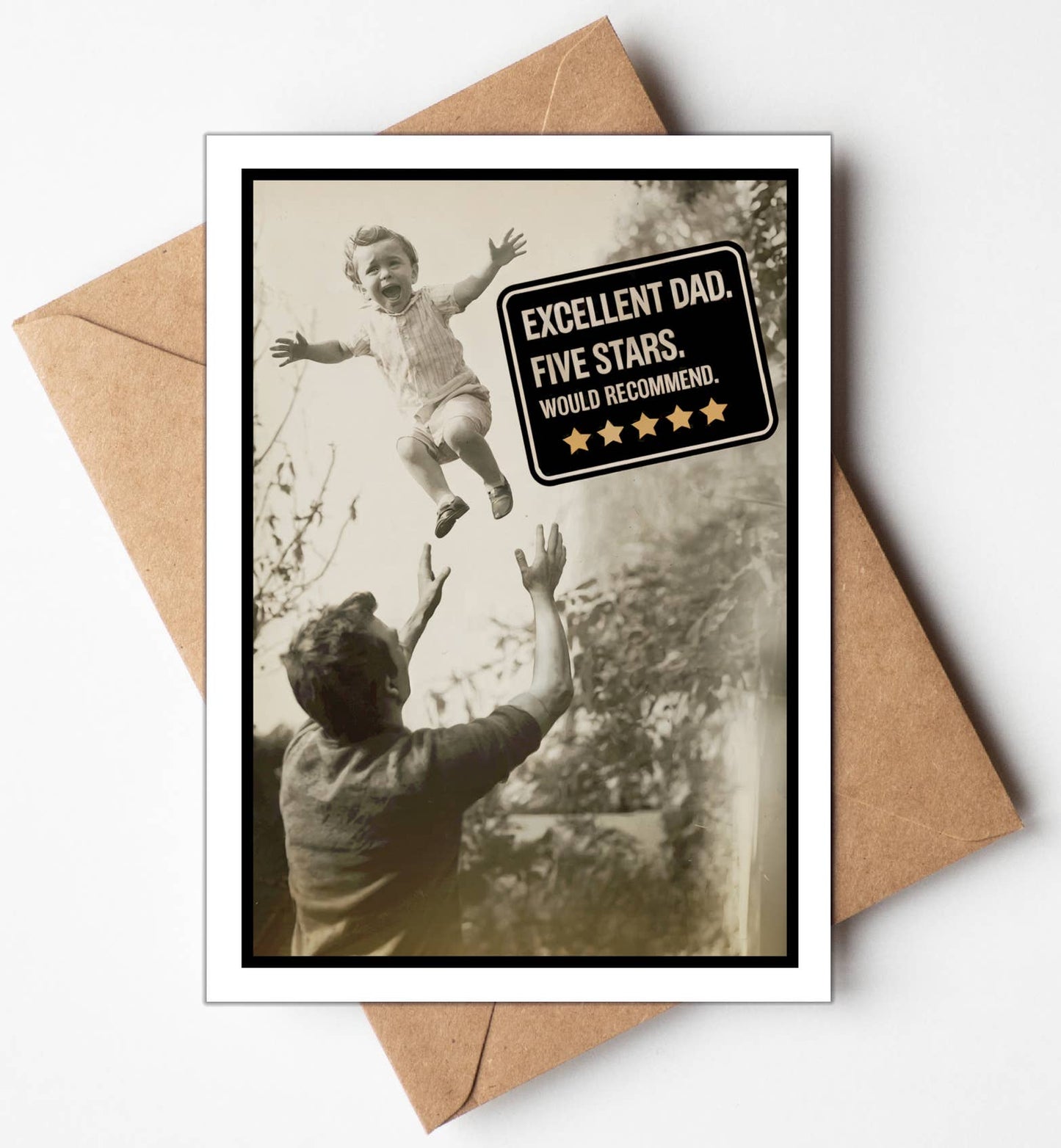 Five Stars  Funny Fathers Day Cards ,Made in US