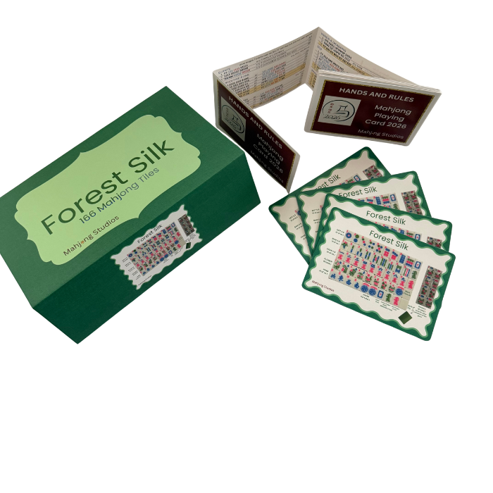 Mahjong Studios – American Mahjong Tile Set Green Tiles - Forest Silk