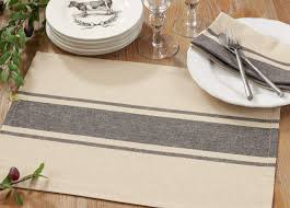 Beige/Black Stripe Placemat-Allaire