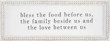 Bless The Food Bead Plaque