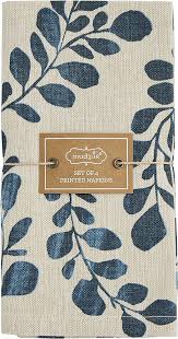Blue Leaf Napkin Set