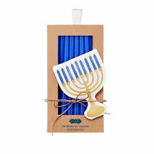 Blue Menorah Candle Set 44