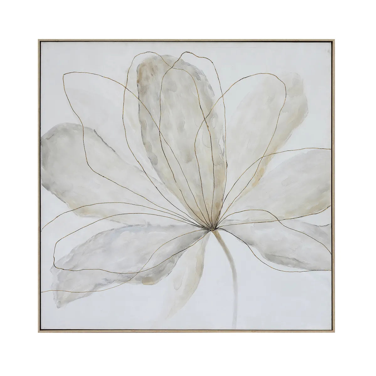 Minimalist Bloom Framed Canvas Painting