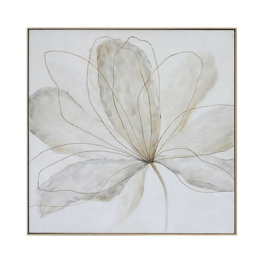 Minimalist Bloom Framed Canvas Painting
