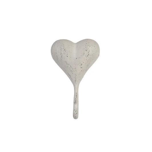 Cast Iron Heart Wall Decor Hook White