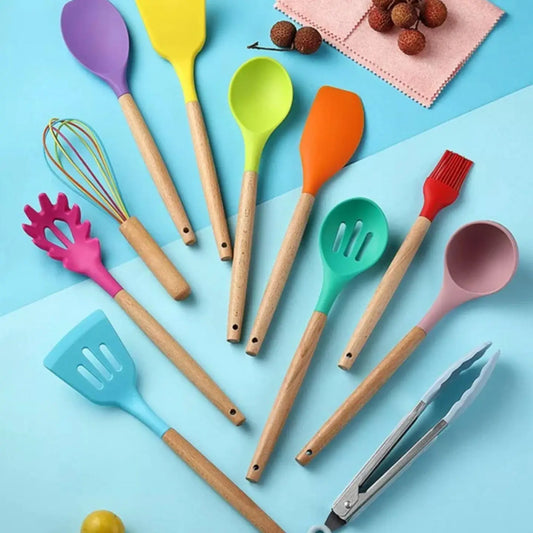 Colorful Silicone Utensils Asst