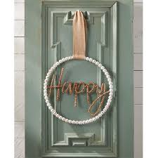 Happy Beaded Door Sign