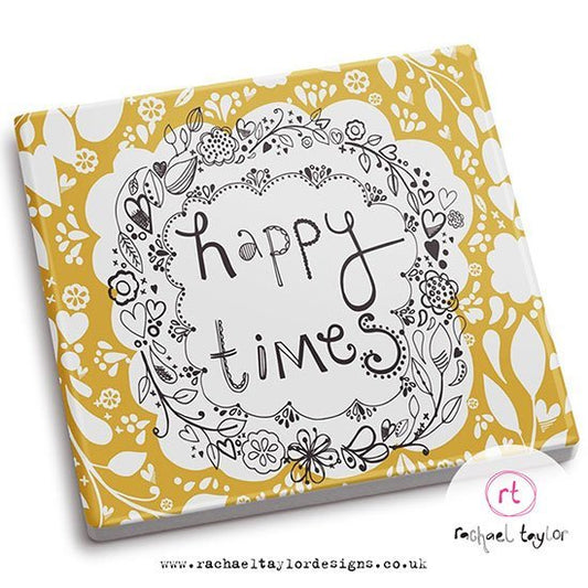 Happy Times Tea Towel/Greeting