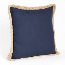 Ikate Navy Design Jute Pillow-20