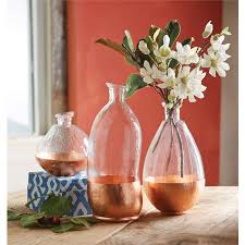 Large Copper Glass Vase